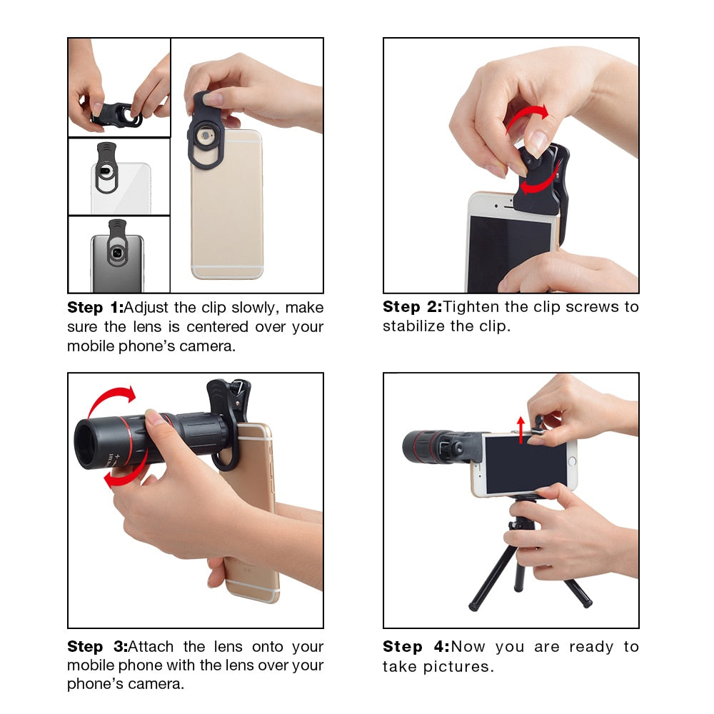 APEXEL Telescope Telephoto Lens - Zoom Lens for Smartphones APEXEL Telescope Telephoto Lens - Zoom Lens for Smartphones